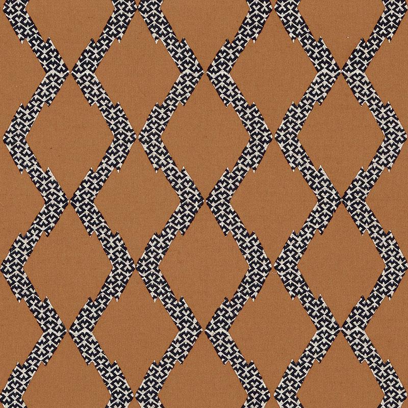 Schumacher Topi Appliqu Sienna Fabric