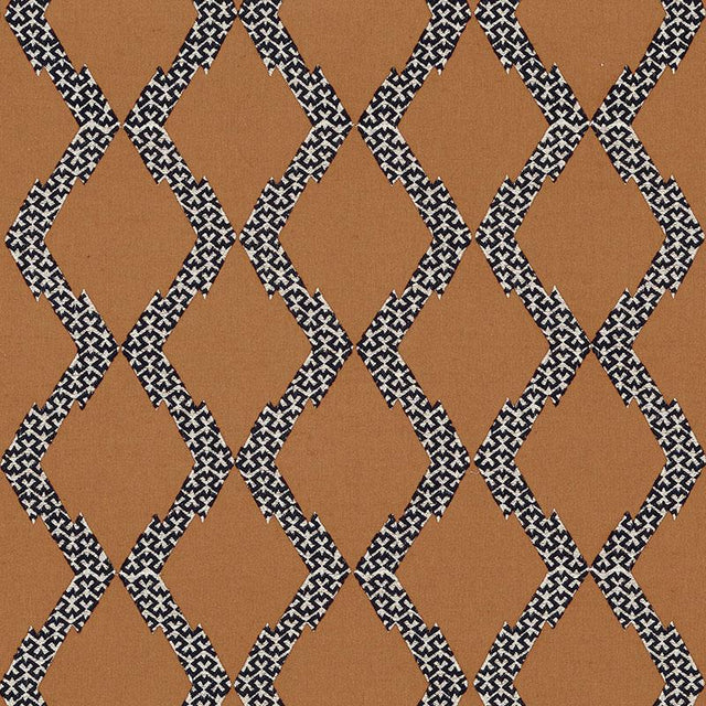 Schumacher Topi Appliqu Sienna Fabric