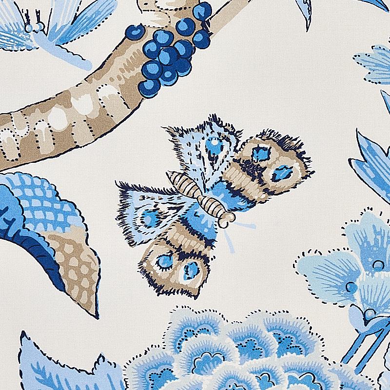 Schumacher Cranley Garden Blue Fabric