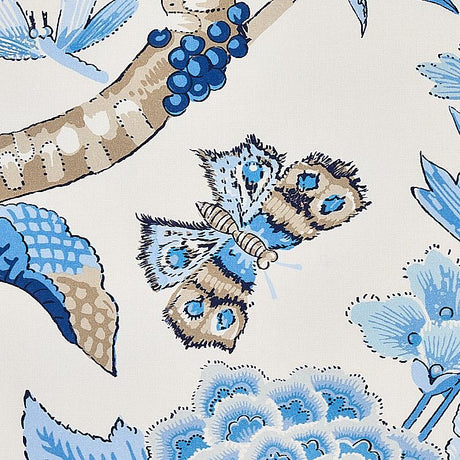 Schumacher Cranley Garden Blue Fabric