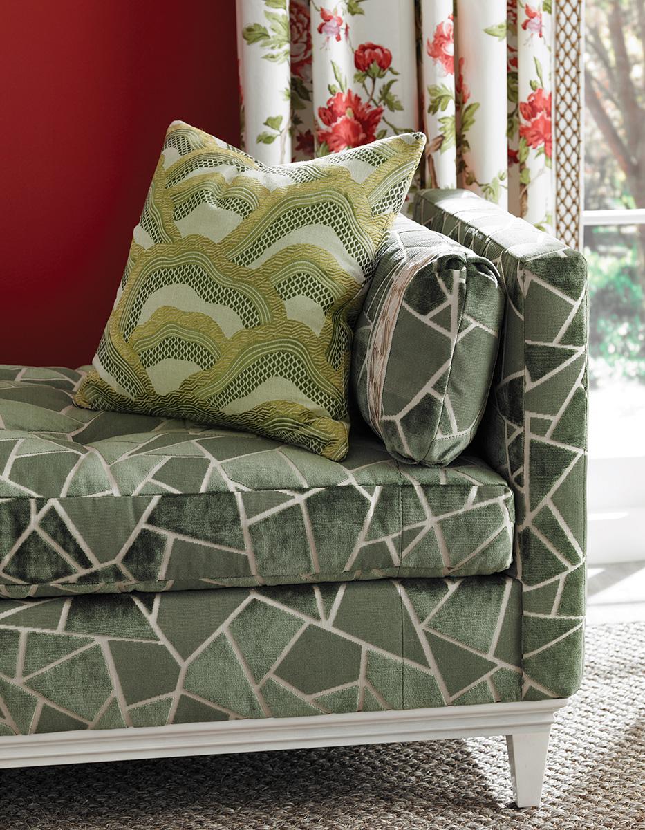 Brunschwig & Fils LA TORTUE VELVET GREEN Upholstery Fabric