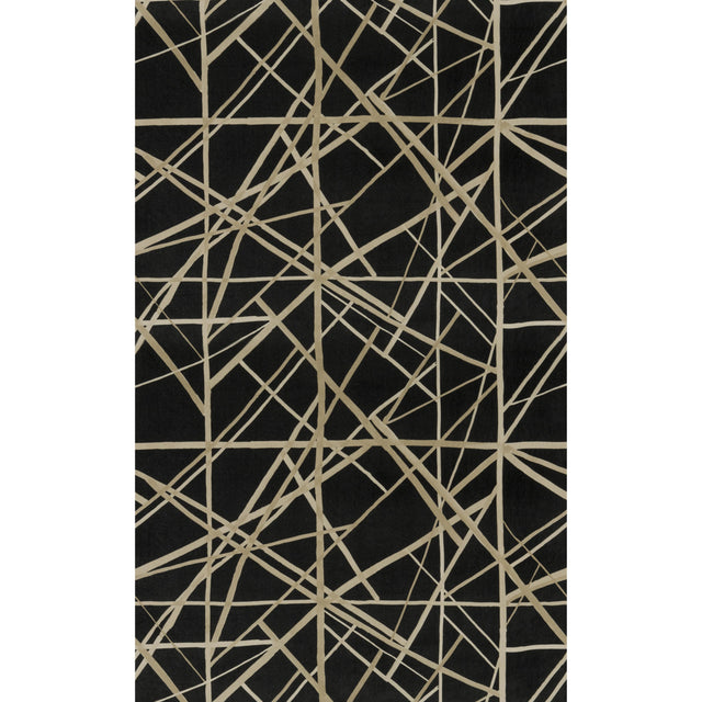 Lee Jofa CHANNELS VELVET ONYX/ALMOND Fabric