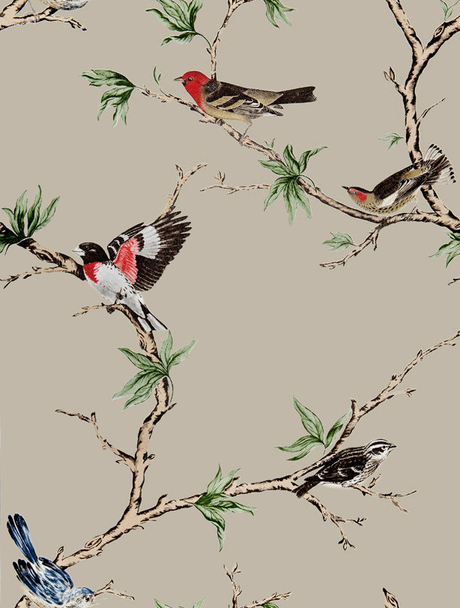 Gaston Y Daniela Villa Fiori Tostado/Negro Wallpaper