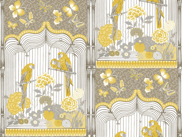 Gaston Y Daniela AVIARY OCRE Wallpaper