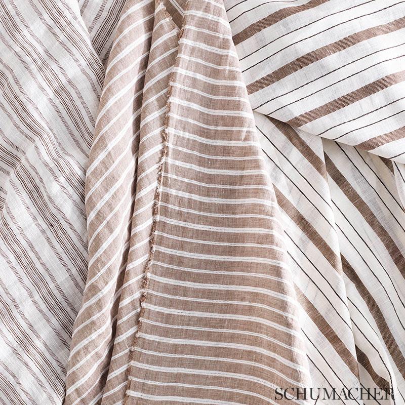 Schumacher Montallegro Linen Sheer Pepper Fabric