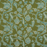 G P & J Baker KELWAY MOSS/TEAL Drapery Fabric