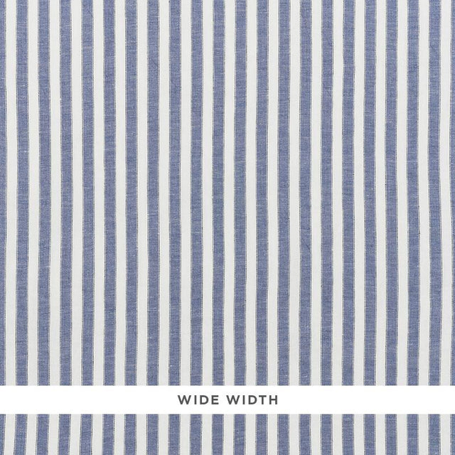 Schumacher Regatta Linen Stripe Sheer Chambray Fabric