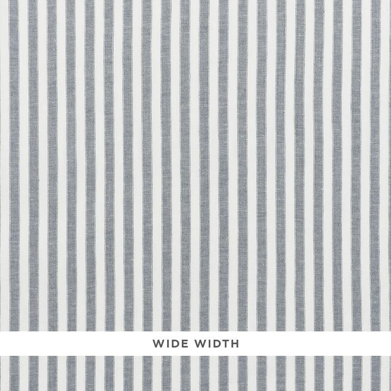 Schumacher Regatta Linen Stripe Sheer Lagoon Fabric