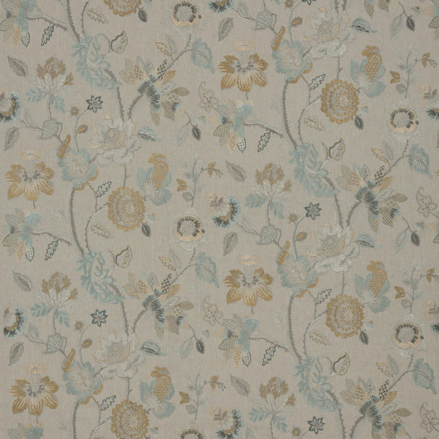 G P & J Baker DRYDEN AQUA/BRONZE Fabric