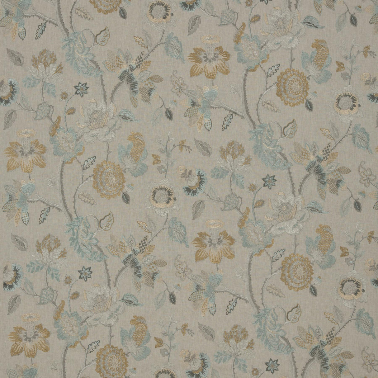G P & J Baker DRYDEN AQUA/BRONZE Fabric