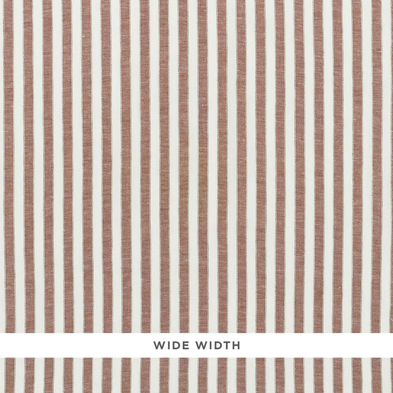 Schumacher Regatta Linen Stripe Sheer Sienna Fabric