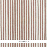 Schumacher Regatta Linen Stripe Sheer Sienna Fabric