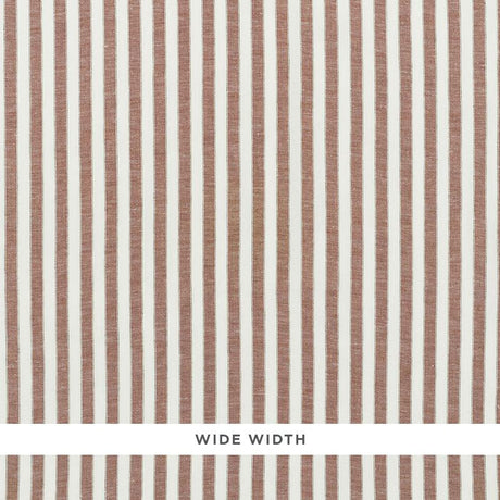 Schumacher Regatta Linen Stripe Sheer Sienna Fabric