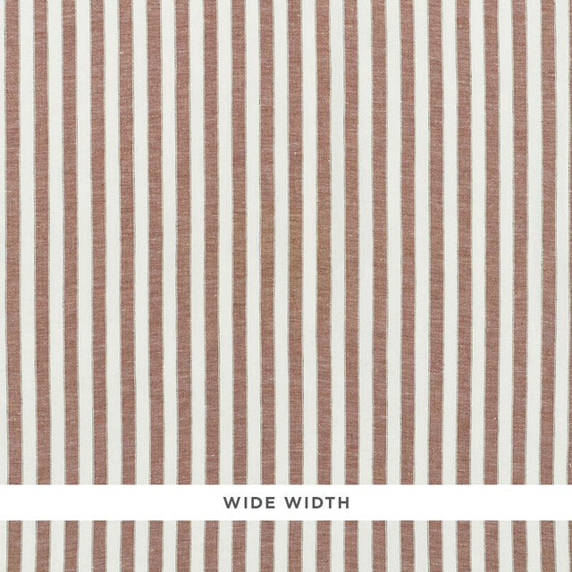 Schumacher Regatta Linen Stripe Sheer Sienna Fabric