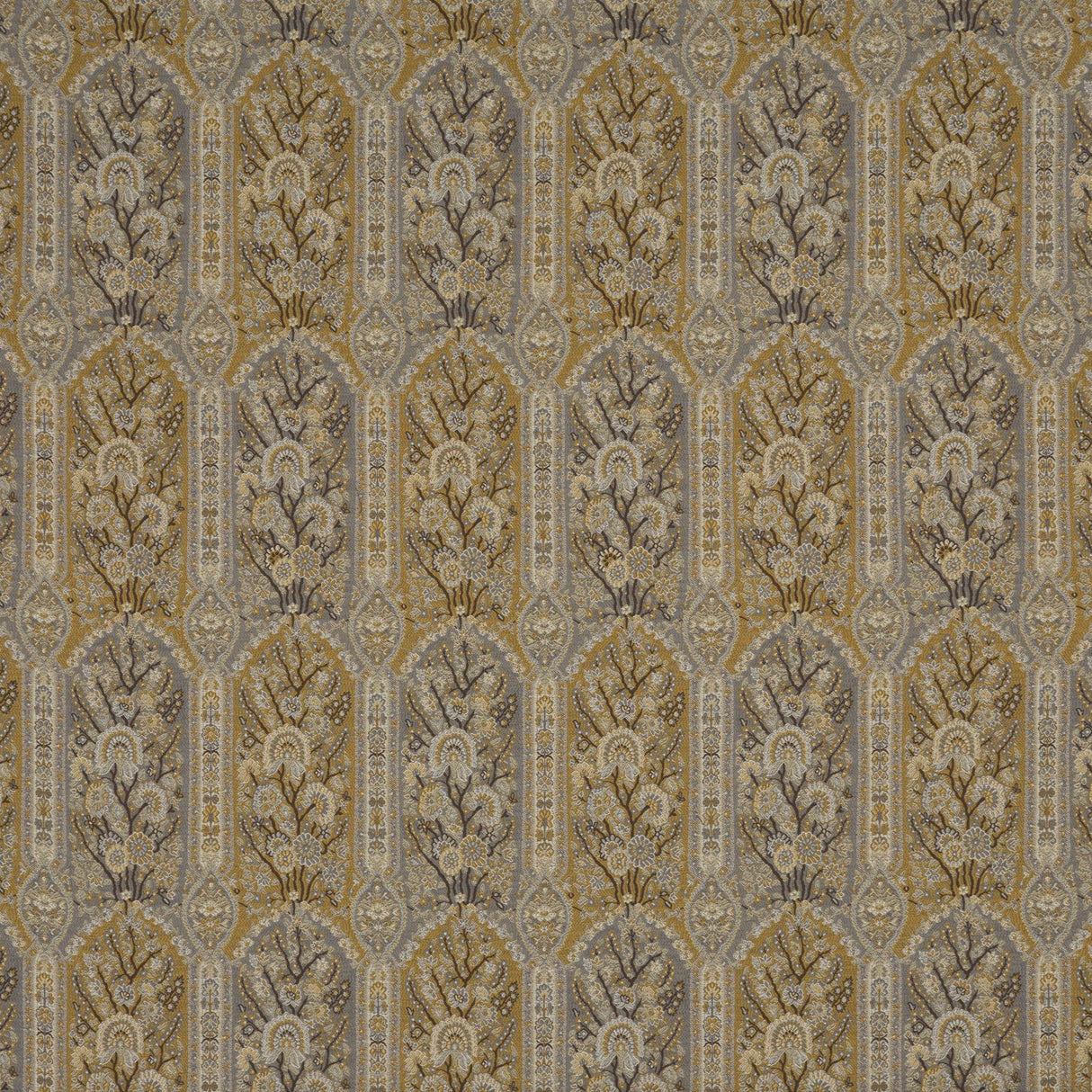 G P & J Baker WINTON GREY/MUSTARD Fabric