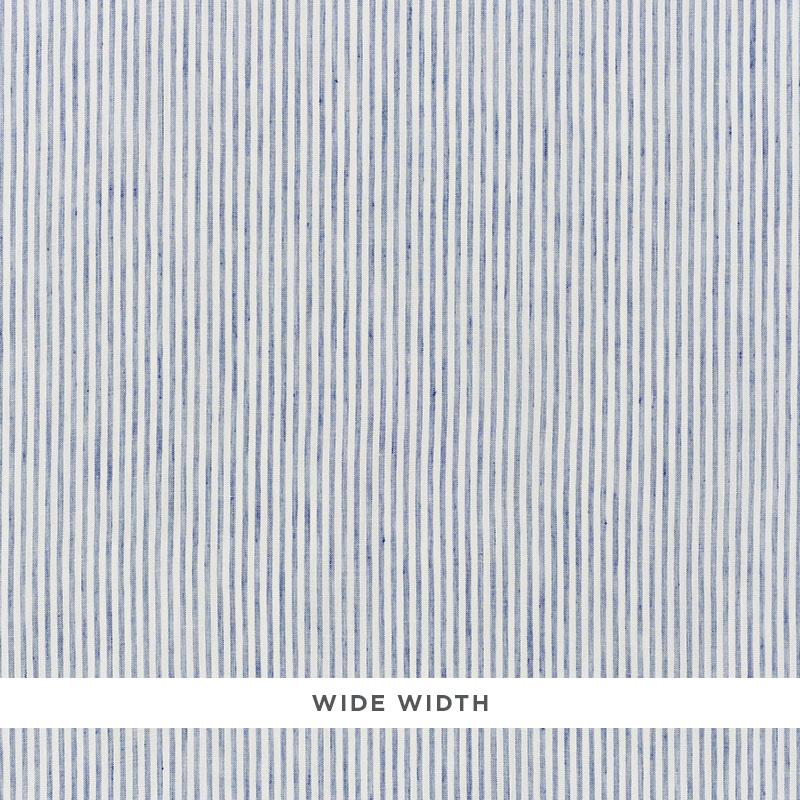 Schumacher Tori Stripe Sheer Navy Fabric