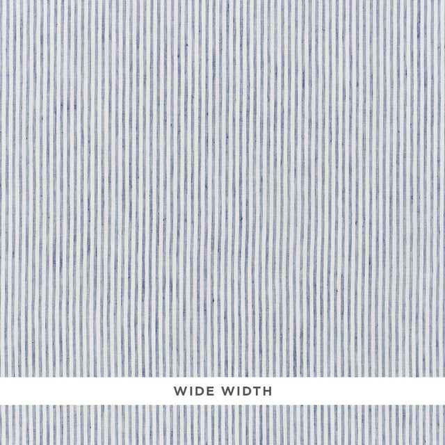 Schumacher Tori Stripe Sheer Navy Fabric