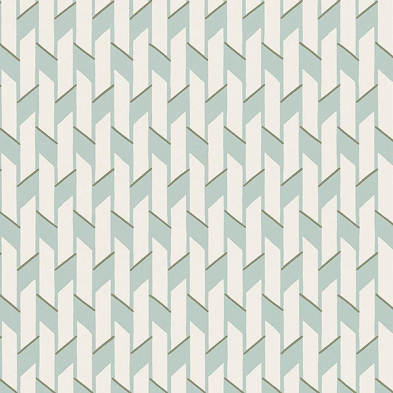 Schumacher Empire Blue Charm Wallpaper