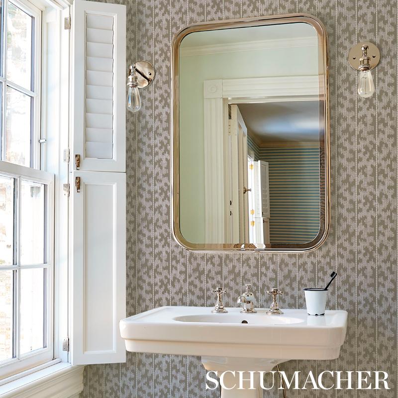 Schumacher Montpellier Flint Wallpaper