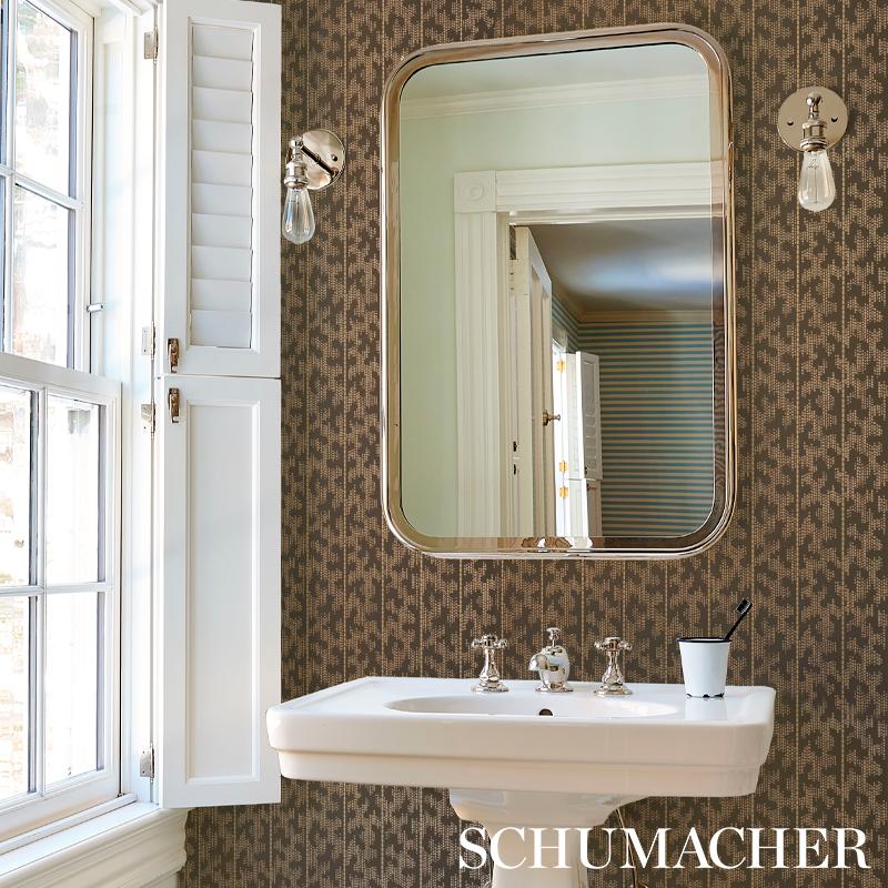 Schumacher Montpellier Bronze Gilt Wallpaper
