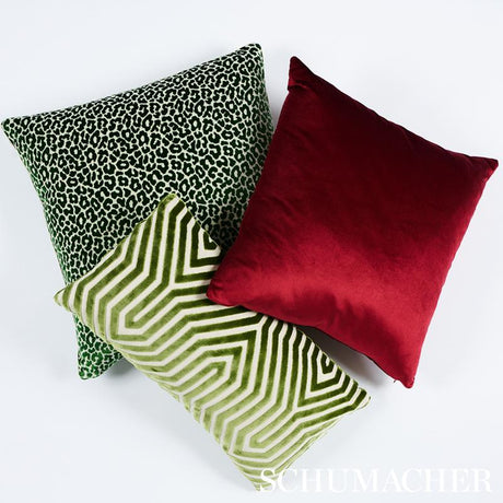 Schumacher Madeleine Velvet Emerald Fabric