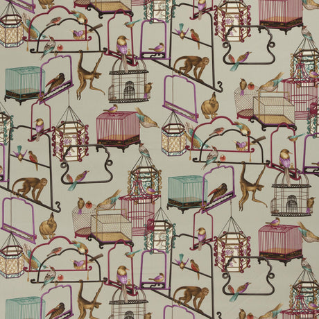 G P & J Baker MENAGERIE VELVET AQUA Fabric