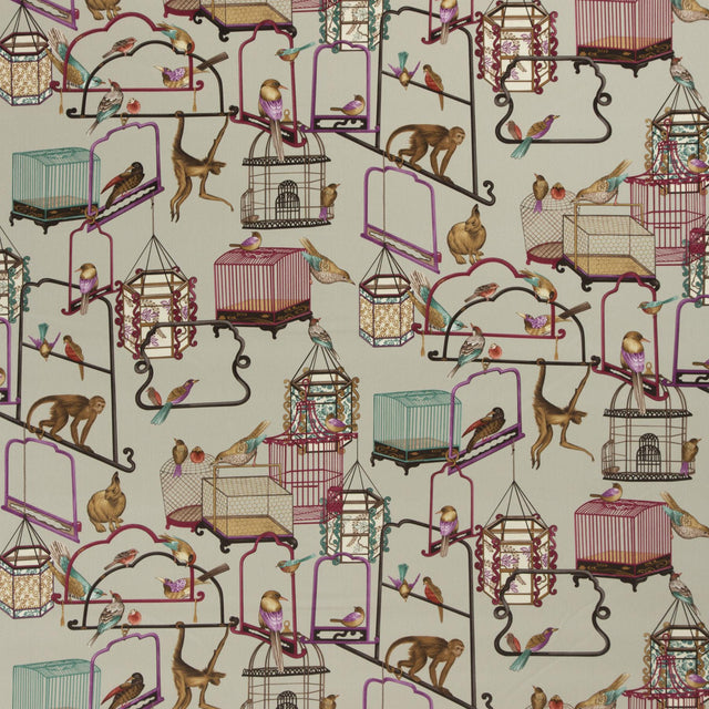 G P & J Baker MENAGERIE VELVET AQUA Fabric