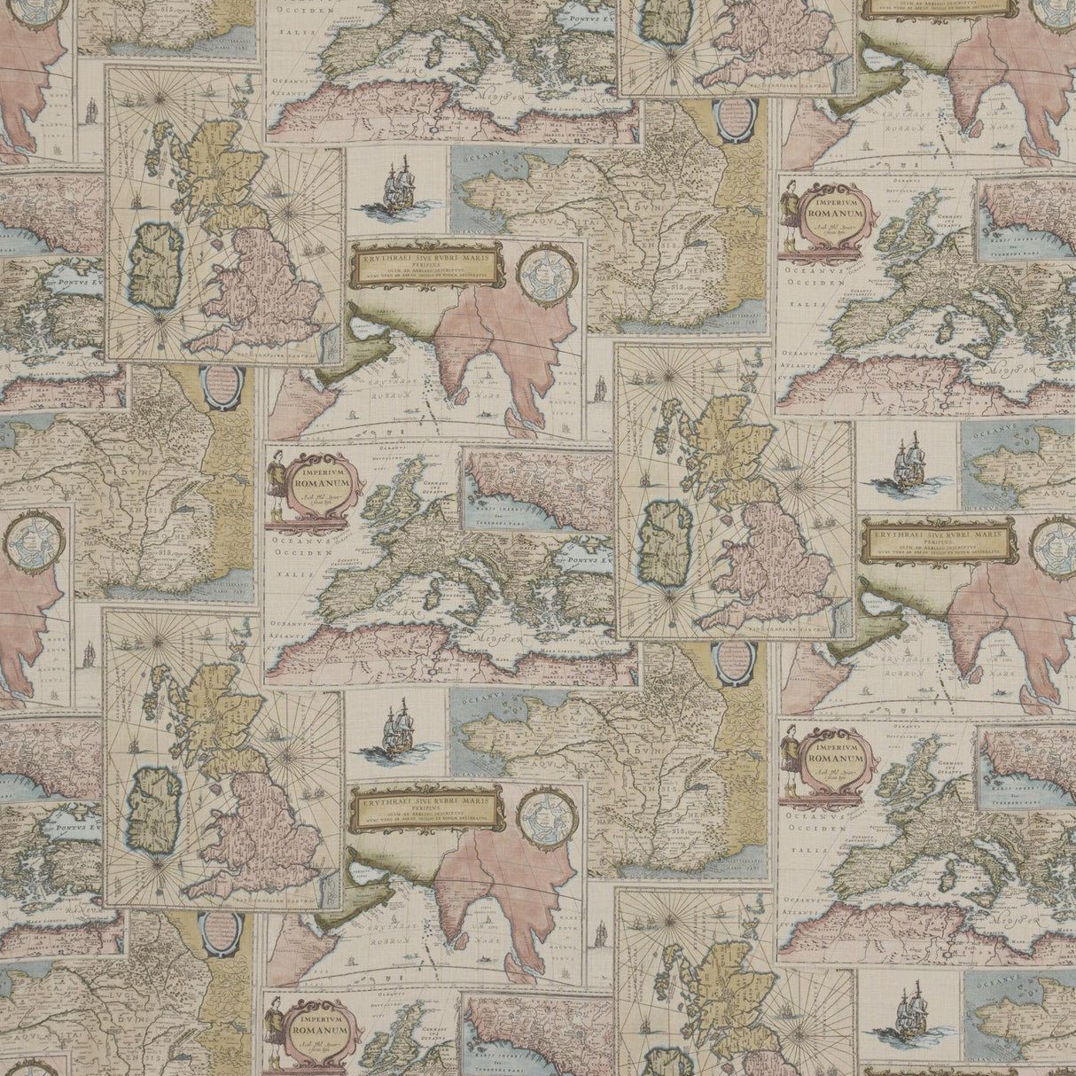 Mulberry BOHEMIAN TRAVELS LINEN MULTI Fabric