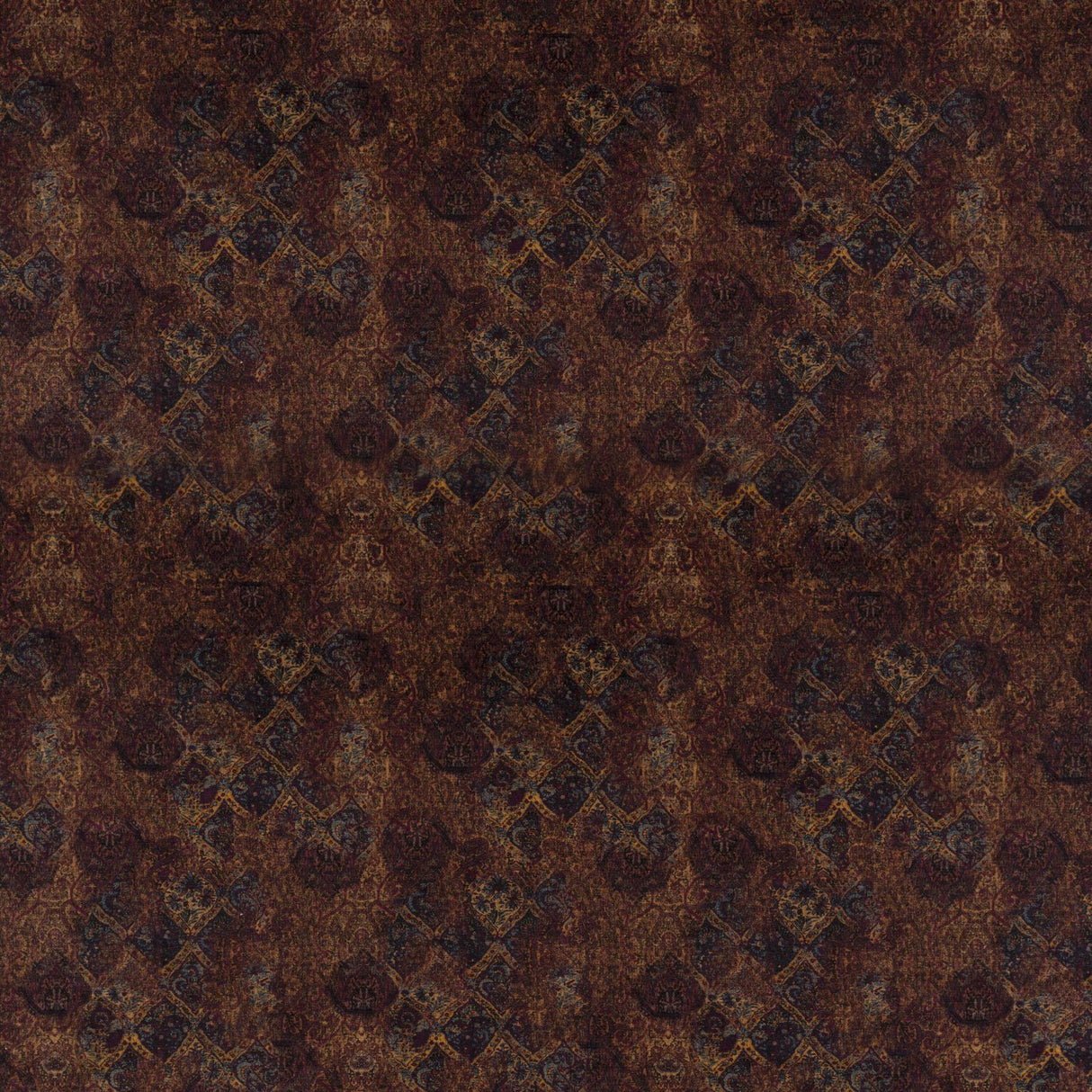 Mulberry BOHEMIAN VELVET FIG/SIENNA Upholstery Fabric