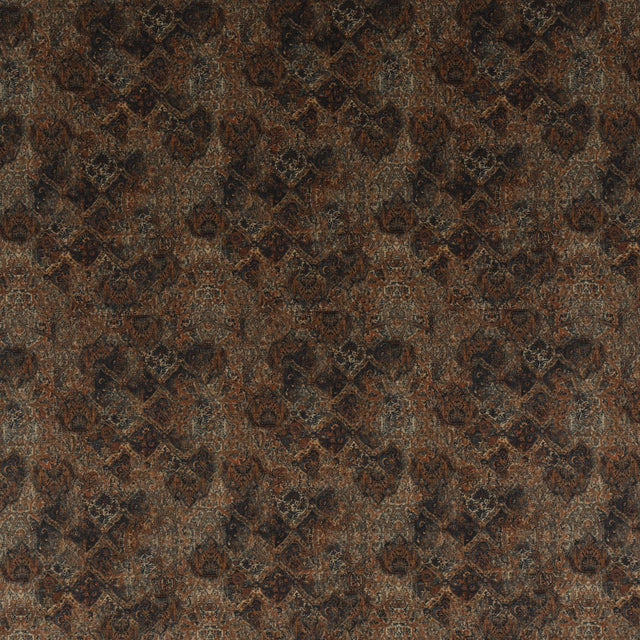 Mulberry BOHEMIAN VELVET TEAL/SPICE Upholstery Fabric