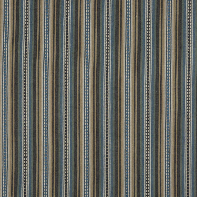 Mulberry DALTON STRIPE INDIGO/TEAL Fabric