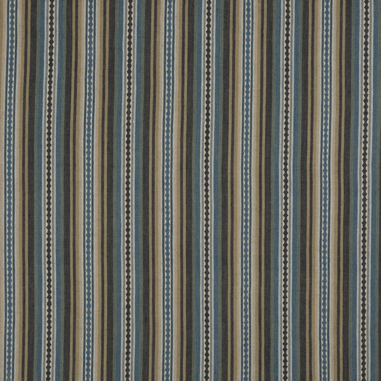 Mulberry DALTON STRIPE INDIGO/TEAL Fabric