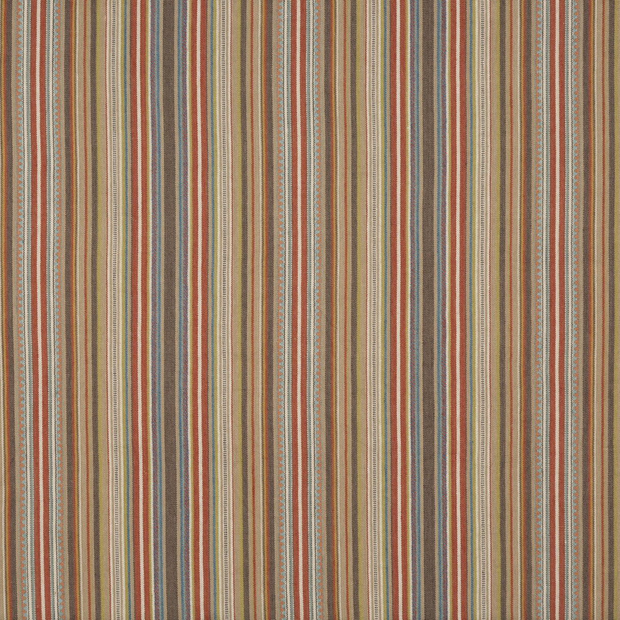 Mulberry TAPTON STRIPE TEAL/RUSSET Fabric