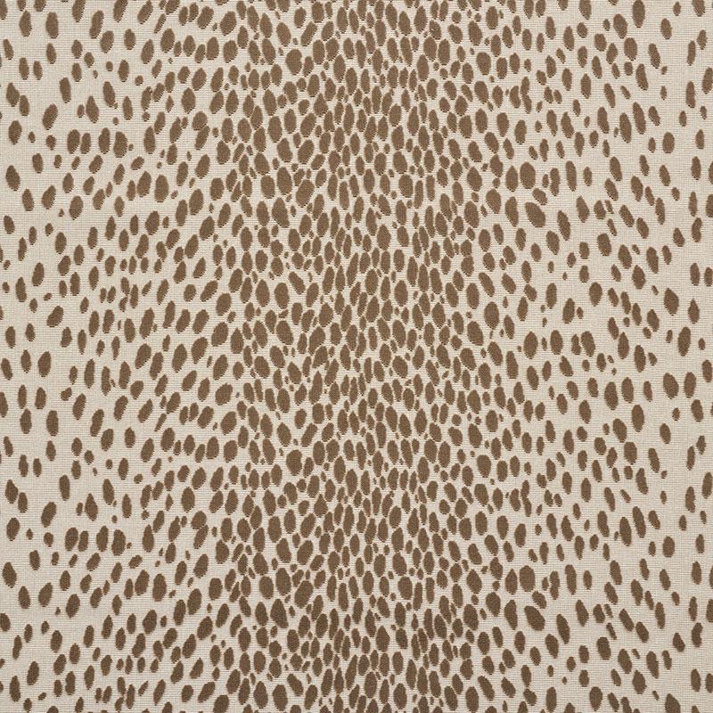 Schumacher Cheetah Velvet Natural Fabric