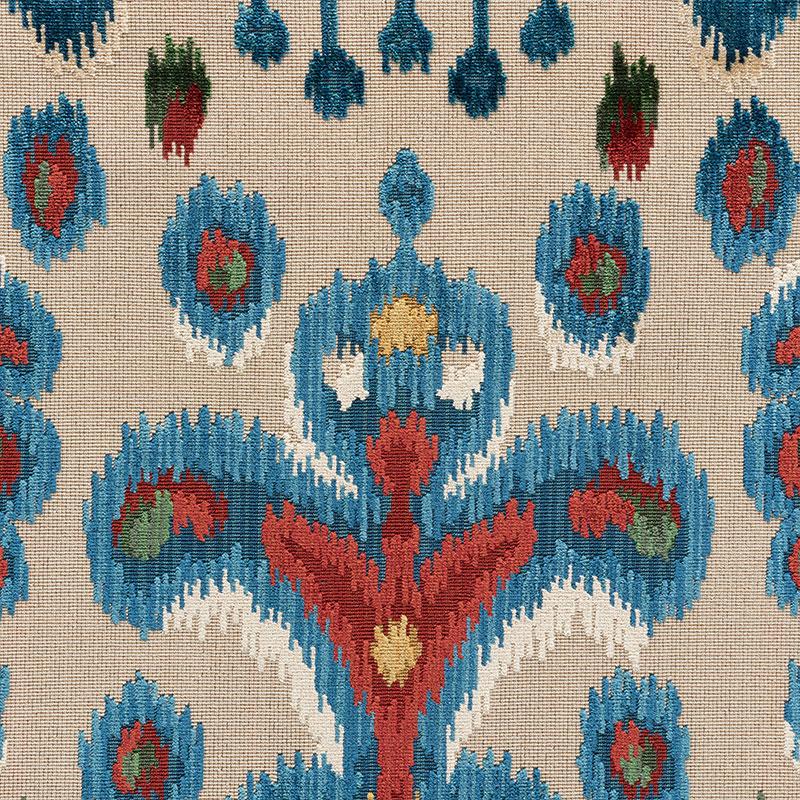 Schumacher Tabriz Ikat Velvet Multi Fabric