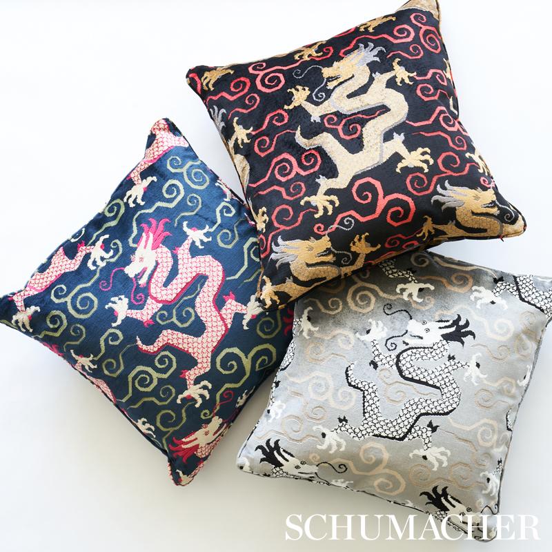 Schumacher Bixi Velvet Sapphire Fabric