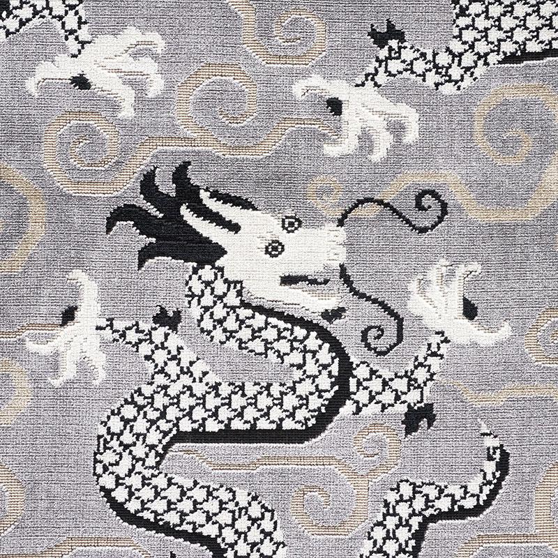 Schumacher Bixi Velvet Silver Fabric