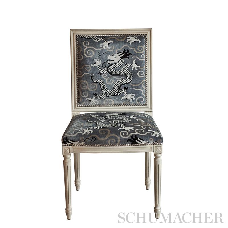 Schumacher Bixi Velvet Silver Fabric