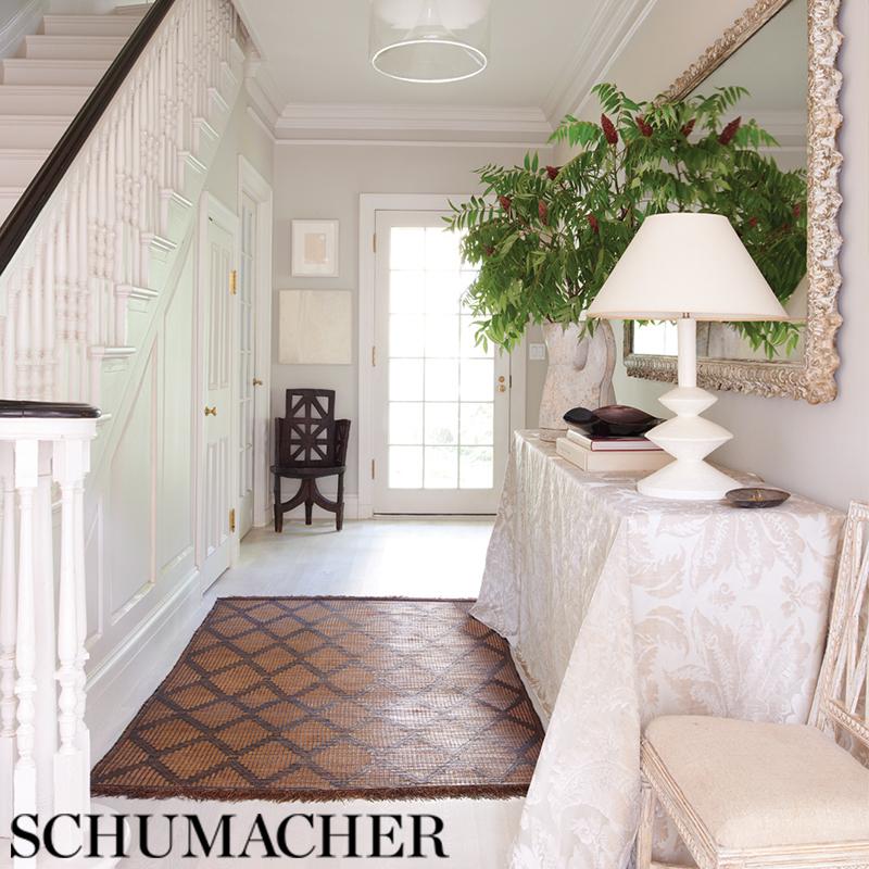 Schumacher Pavia Silk Velvet Olivine Fabric