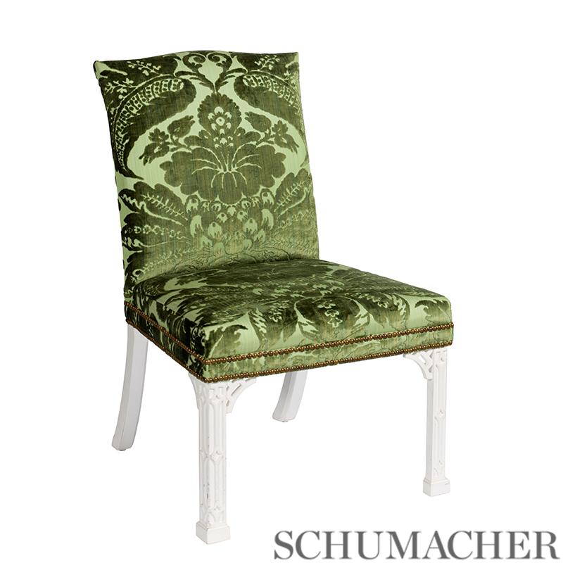 Schumacher Pavia Silk Velvet Olivine Fabric