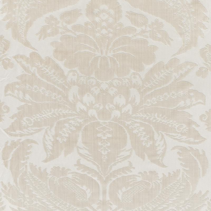 Schumacher Pavia Silk Velvet Platinum Fabric