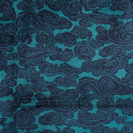 Schumacher Sozan Velvet Peacock Fabric