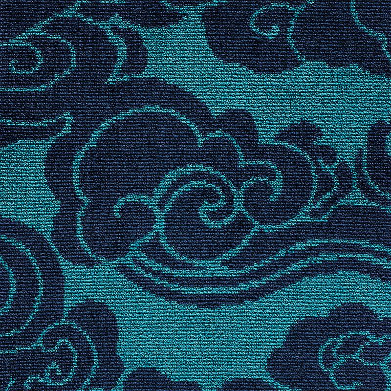 Schumacher Sozan Velvet Peacock Fabric