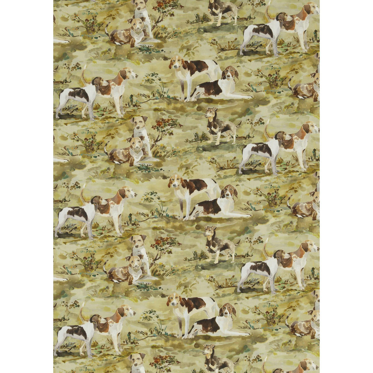 Mulberry MULBERRY HOUNDS LINEN MULTI Fabric