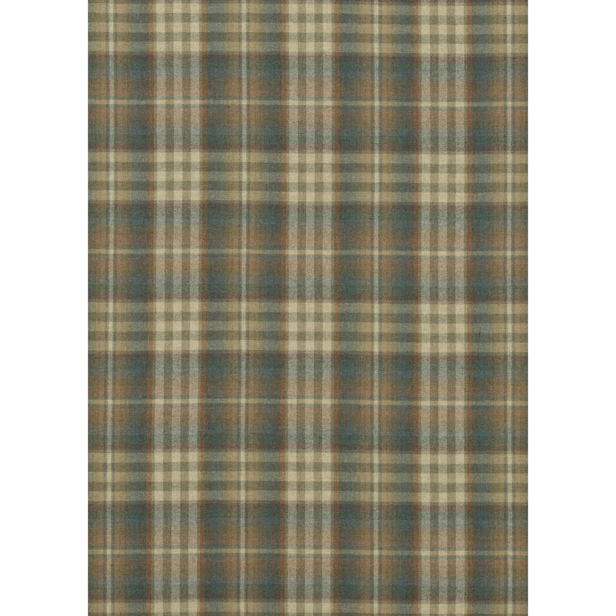 Mulberry NEVIS TEAL/RUSSET Upholstery Fabric