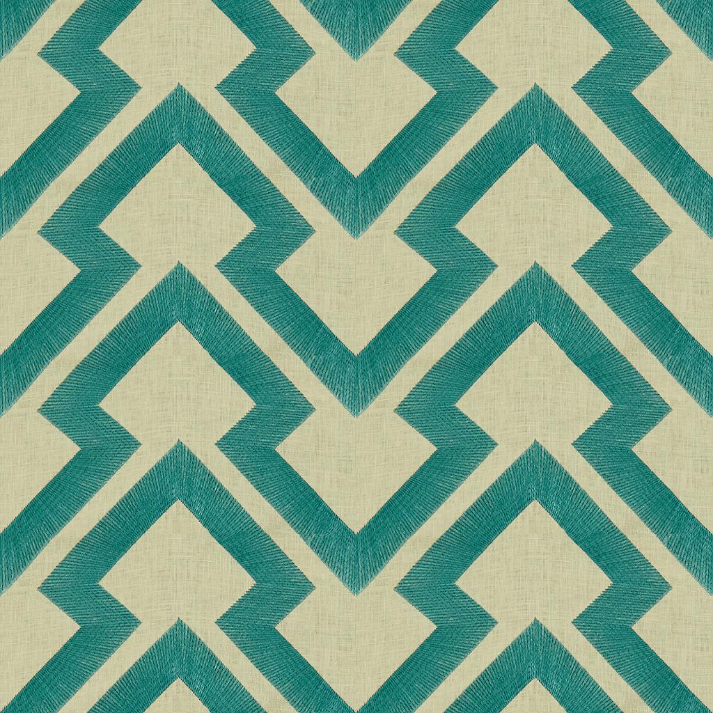 Brunschwig & Fils LIGHTNING BOLT TURQUOISE Upholstery Fabric