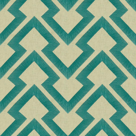 Brunschwig & Fils LIGHTNING BOLT TURQUOISE Upholstery Fabric