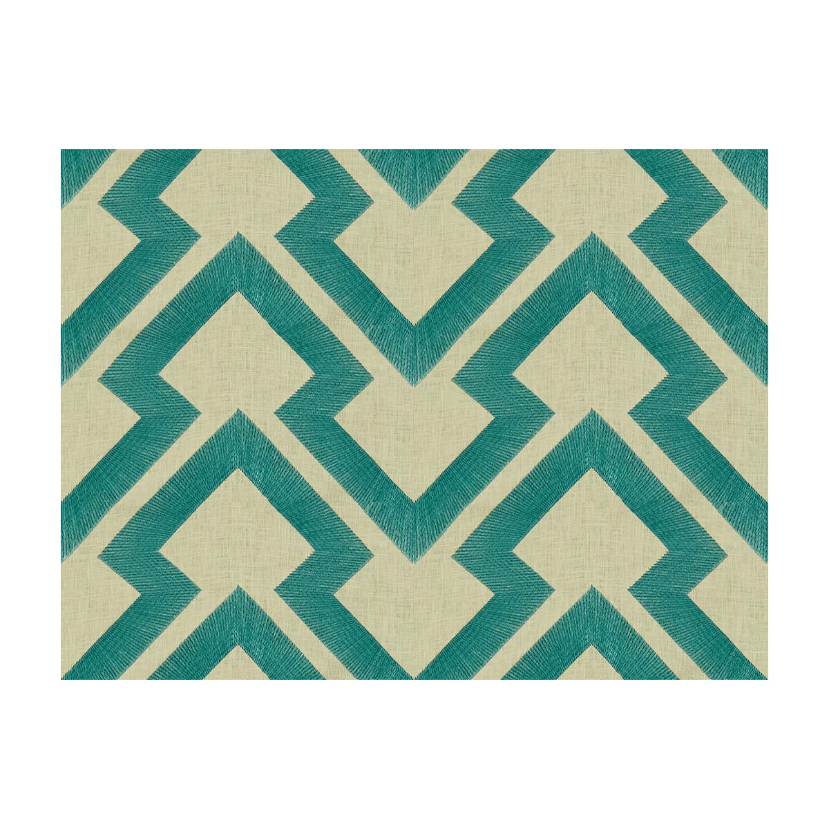 Brunschwig & Fils LIGHTNING BOLT TURQUOISE Fabric