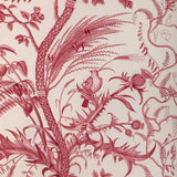 Brunschwig & Fils BIRD AND THISTLE COTTON PRINT RED Fabric