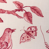 Brunschwig & Fils BIRD AND THISTLE COTTON PRINT RED Fabric